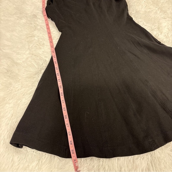 ZARA Knit Black Fit and Flair Knee Length Dress Size Small - Picture 3 of 10